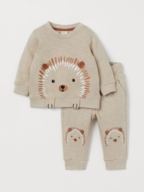 

H&M Kids Beige Printed 2-piece Set