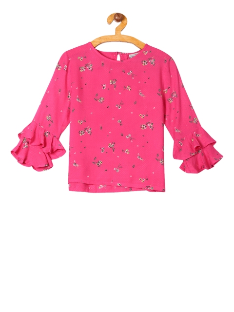 

Cherokee Girls Pink Floral Printed Top