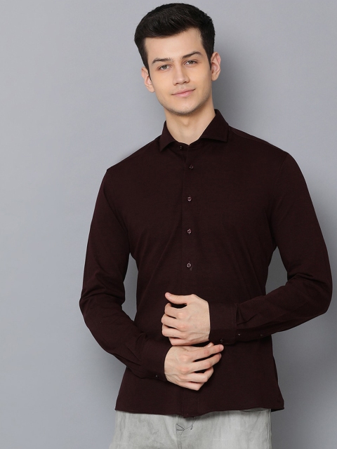 

Bruun & Stengade Men Burgundy Slim Fit Solid Casual Shirt