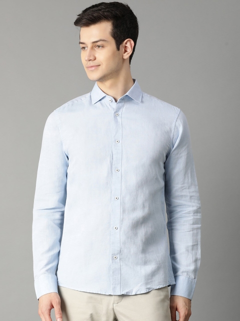 

Bruun & Stengade Men Blue Slim Fit Solid Casual Shirt