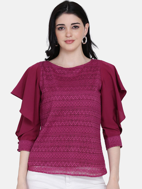 

Eavan Women Magenta Self Design Top