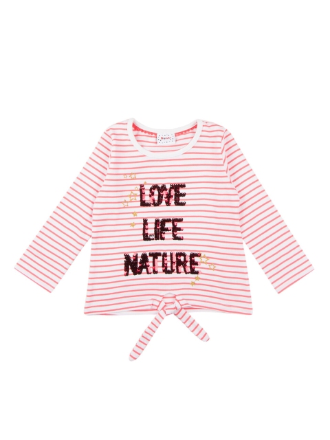 

Donuts Girls Pink Striped Pure Cotton Top