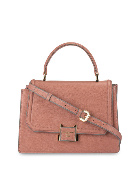 

Da Milano Rose Pink Solid Leather Satchel