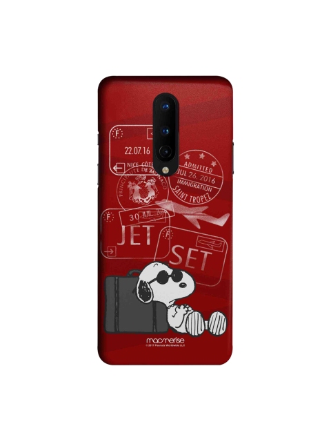 

macmerise Red & White Jet Set Go OnePlus 8 Back Cover