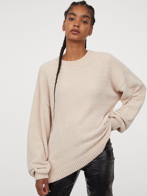 

H&M Women Beige Chenille Jumper
