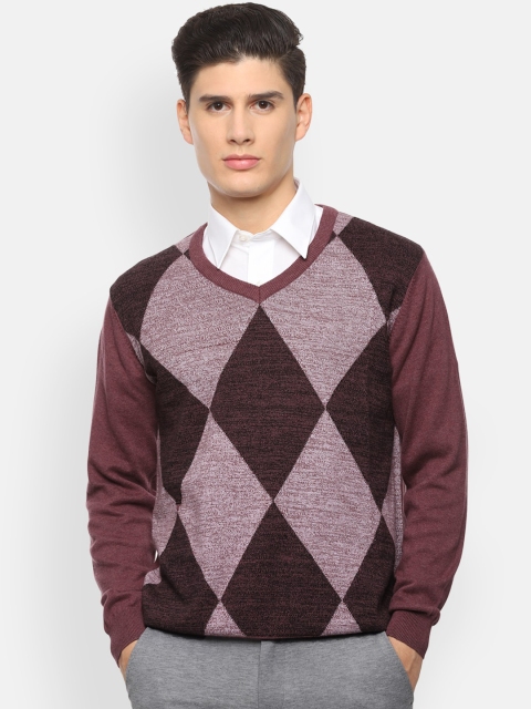 

Van Heusen Sport Men Brown Checked Pullover Sweater
