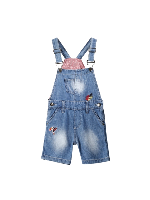 

Donuts Infant Girls Blue Washed Denim Dungarees