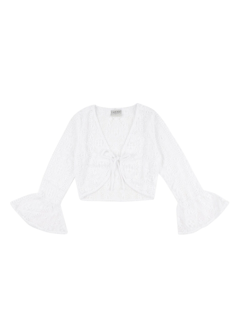 

Cherokee Girls White Self-Design Top