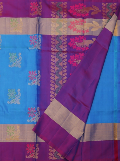 

Pothys Blue Printed Pure Silk Saree