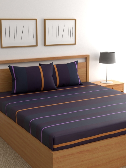 

Raymond Home Multicoloured Abstract 200 TC Cotton 1 King Bedsheet with 2 Pillow Covers, Multi