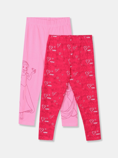 

Colt Girls Pack Of 2 Printed Ankle-Length Leggings, Pink