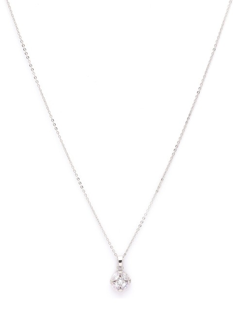 

Globus Silver-Plated Cubic Zirconia Delicate Necklace