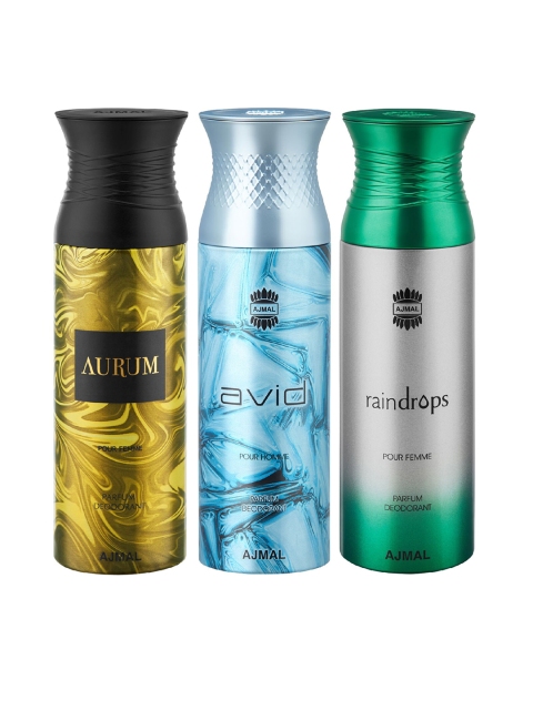 

Ajmal Unisex Set Of 3 Deodorant Sprays, Na