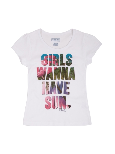 

Cherokee Girls White Printed Top