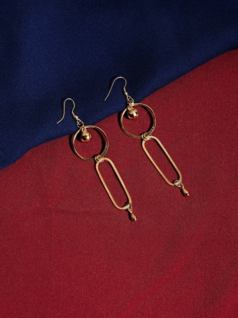 

ZeroKaata Gold-Plated Geometric Drop Earrings