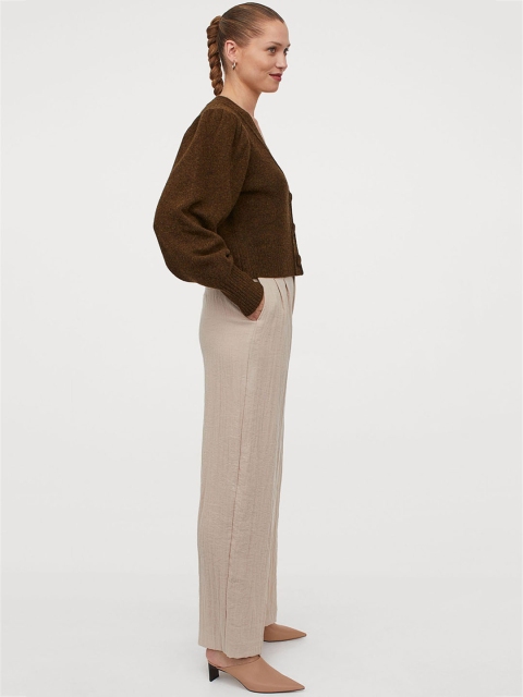 

H&M Women Brown Wool-Blend Cardigan