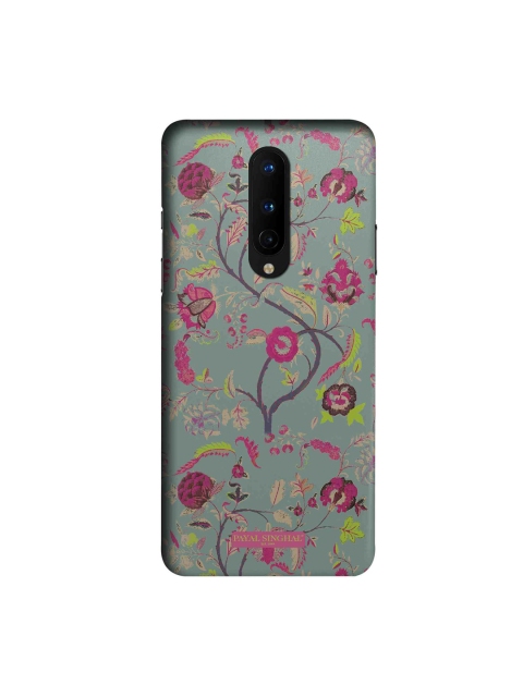 

macmerise Grey & Pink Payal Singhal Chintz Print OnePlus 8 Back Case