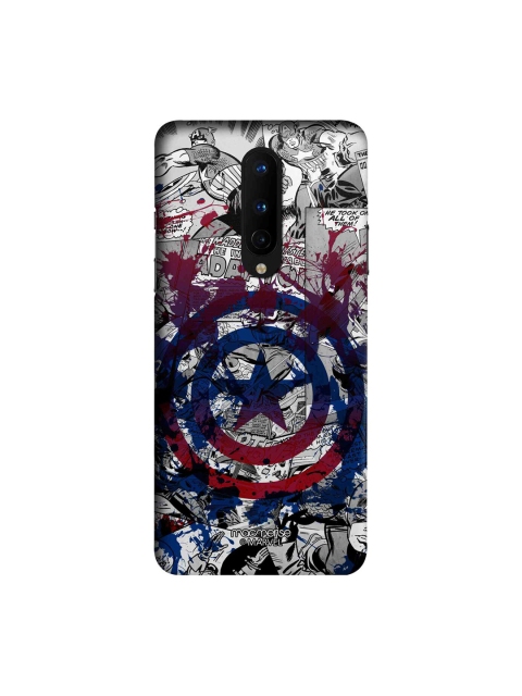 

macmerise Grey & Blue Marvel Comics Splash Out Shield OnePlus 8 Back Case