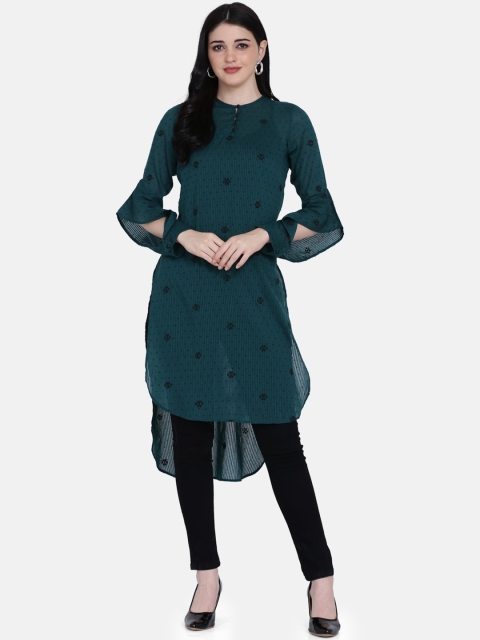 

Ojjasvi Women Green Solid Pathani Kurta