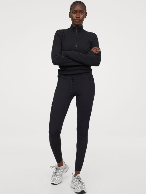 

H&M Men Black Outdoor Tights High Waist
