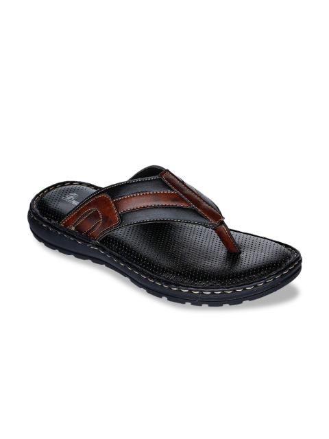 

Bruno Manetti Men Black & Brown Comfort Sandals