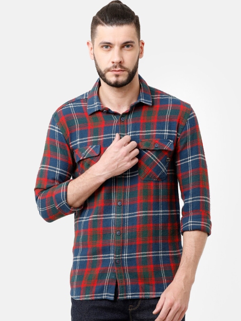 

Voi Jeans Men Multicoloured Slim Fit Checked Casual Shirt, Multi