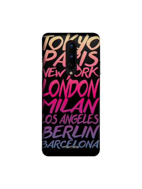 

macmerise Black & Pink Fashion Cities Printed OnePlus 8 Back Case