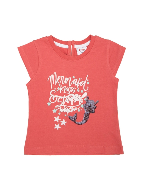 

Donuts Girls Red Printed Sequin Top