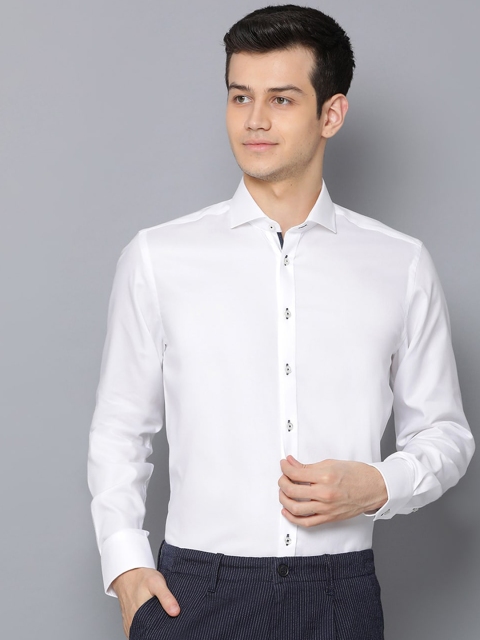 

Bruun & Stengade Men White Regular Fit Solid Formal Shirt