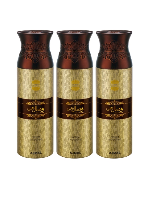 

Ajmal Unisex Set of 3 Deodorant, Gold