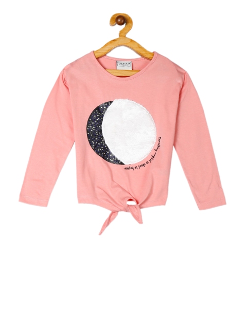 

Cherokee Girls Pink Embellished Top