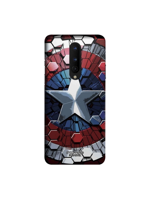

macmerise Blue & Red Hex Shield OnePlus 8 Back Cover
