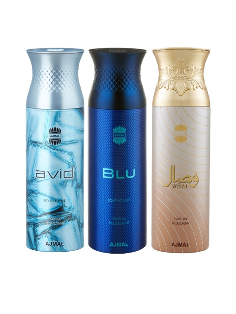 

Ajmal Unisex Set Of 3 Deodorant Sprays, Na