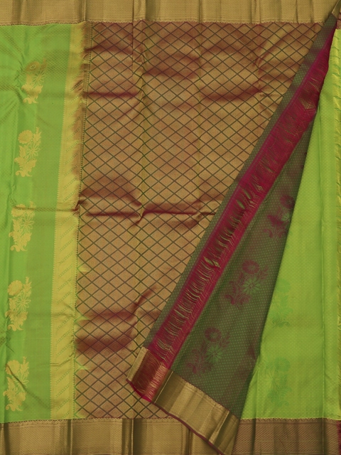 

Pothys Green & Maroon Pure Silk Woven Design Saree