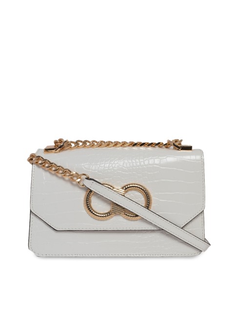 

ALDO White Animal Textured Sling Bag
