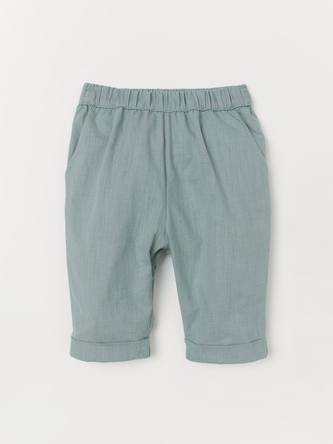 

H&M Infants Green Solid Cotton Trousers