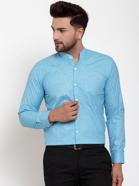 

JAINISH Men Blue Classic Regular Fit Solid Formal Shirt