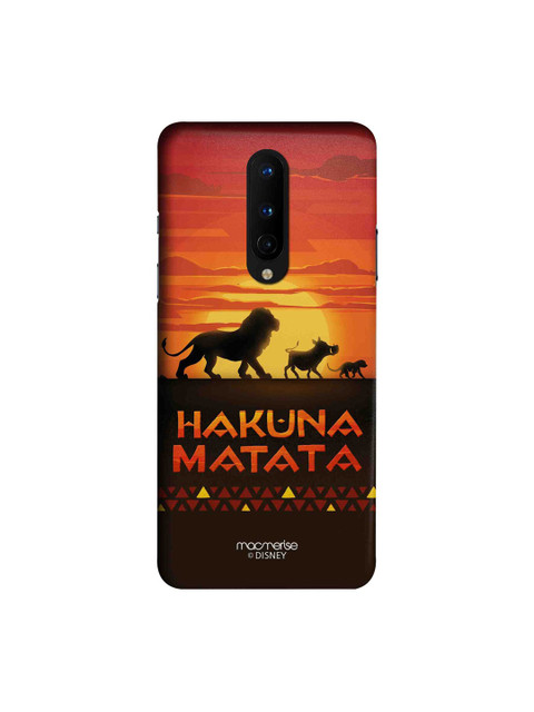 

macmerise Orange & Black Hakuna Matata OnePlus 8 Back Cover