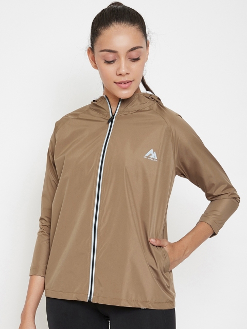 

AGIL ATHLETICA Women Beige Solid Windcheater Sporty Jacket