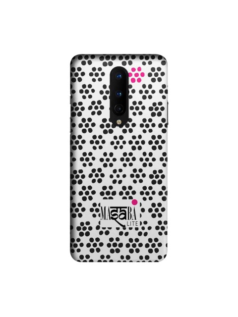 

macmerise White & Black Masaba Boondi Print OnePlus 8 Back Cover