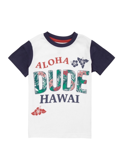 

Cherokee Boys White Printed Round Neck T-shirt