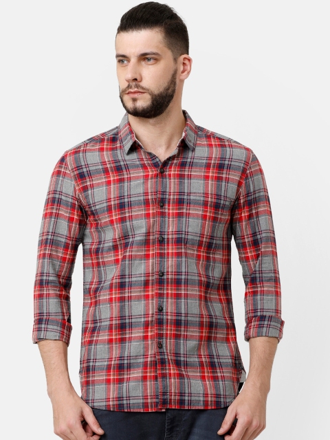 

Voi Jeans Men Multicolored Slim Fit Checked Casual Shirt, Multi