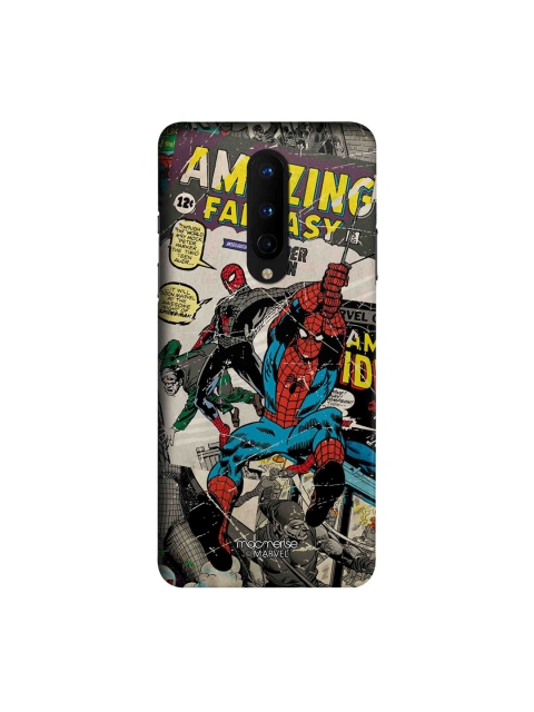 

macmerise Grey & Blue Comic Spidey OnePlus 8 Back Cover