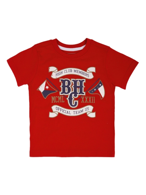 

Cherokee Boys Red Printed Round Neck T-shirt