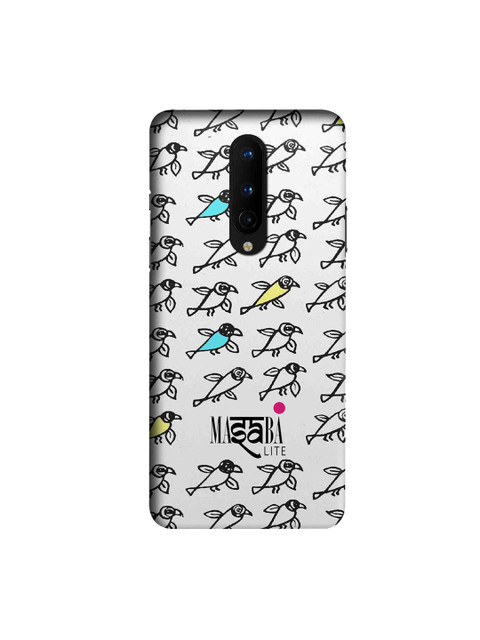 

macmerise White & Black Masaba Bird Print OnePlus 8 Back Cover