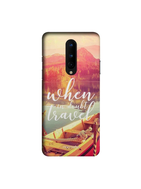 

macmerise Pink & Yellow When In Doubt Travel OnePlus 8 Back Case