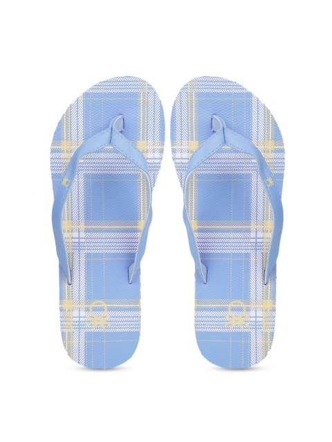 

United Colors of Benetton Women Lavender & White Printed Thong Flip-Flops