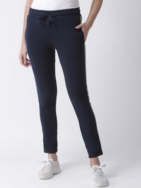 

Club York Women Navy Blue Solid Slim Fit Track Pants