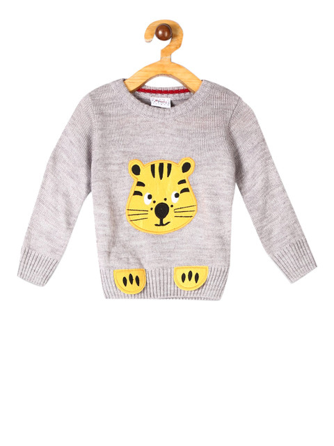 

Donuts Boys Grey & Yellow Patchwork Pullover Sweater