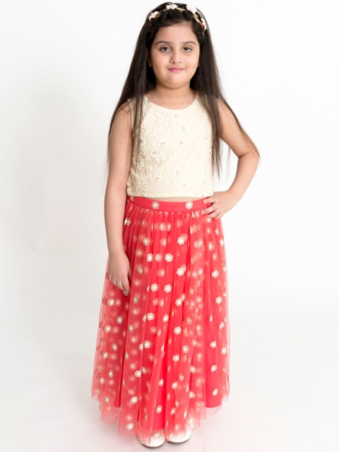 

Lil Peacock Off-White Ready to Wear Lehenga with Blouse